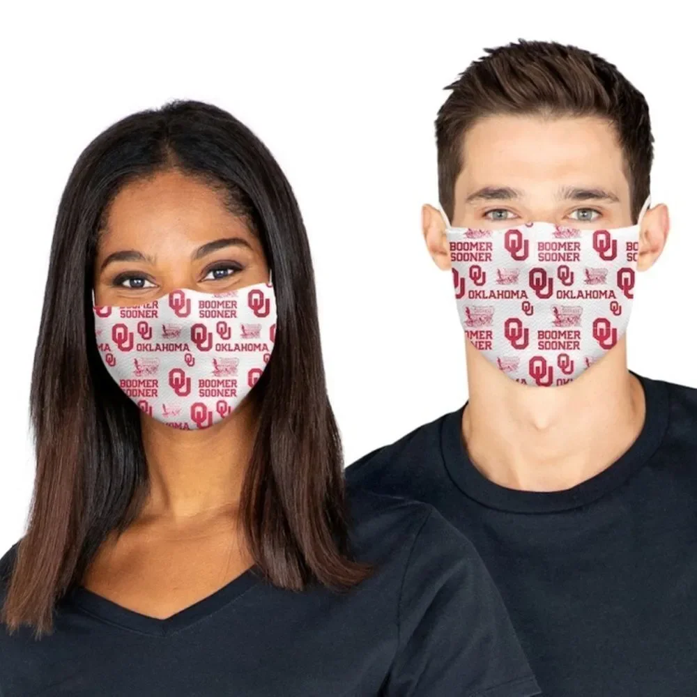 New in Package University of Oklahoma Sooners Face Covering Face Masks Set of 3